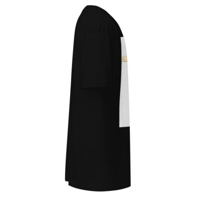 t-shirt premium homme SJ EXCLUSIVE « All Eyes On Me » noir, vue de profil avec logo doré