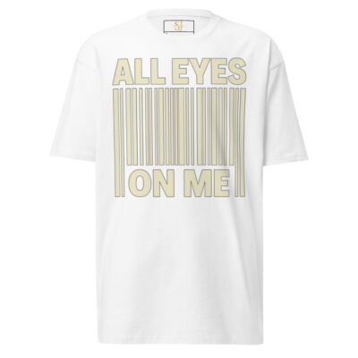T-shirt premium blanc ALL EYES ON ME SJ EXCLUSIVE édition limitée homme mode urbaine chic