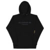 Hoodie premium noir SJ EXCLUSIF « ALL EYES ON ME » – sweat à capuche chic, logo doré, édition limitée, streetwear de luxe.