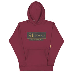 Hoodie SJ EXCLUSIVE blanc, bordeaux et marine - Sweat à capuche premium en coton doux et design doré élégant.