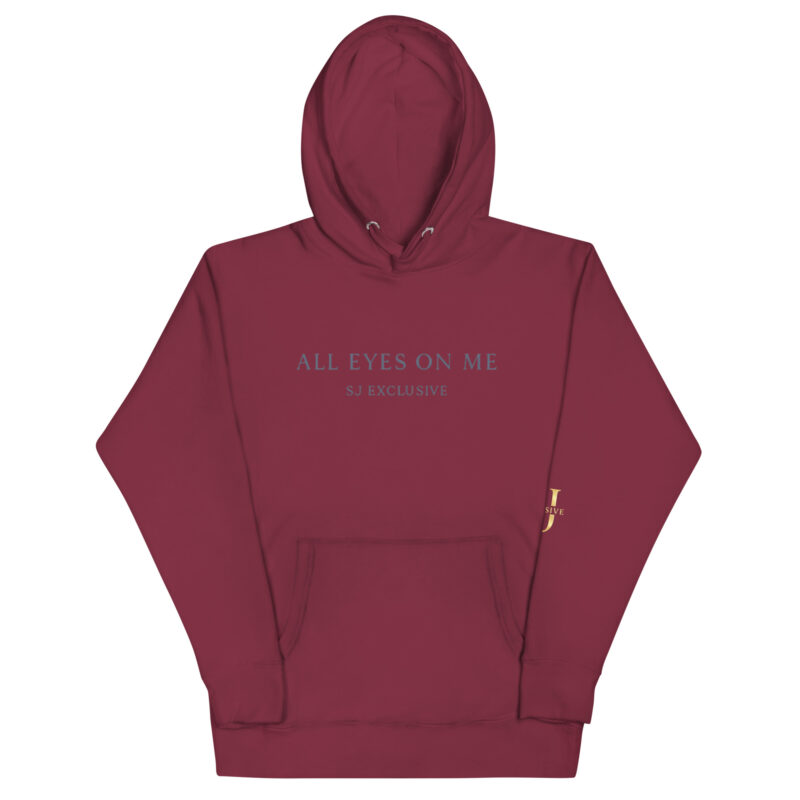 Hoodie bordeaux ALL EYES ON ME SJ Exclusive – Sweat à capuche premium tendance, mode chic et décontractée, édition limitée