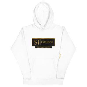 Hoodie SJ EXCLUSIVE blanc, bordeaux et marine - Sweat à capuche premium en coton doux et design doré élégant.