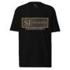 T-shirt épais homme noir SJ EXCLUSIVE avec logo doré – collection ALL EYES ON ME