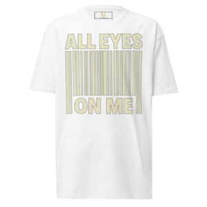 T-shirt premium blanc ALL EYES ON ME SJ EXCLUSIVE édition limitée homme mode urbaine chic