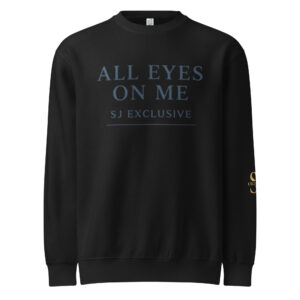 Sweat-shirt ALL EYES ON ME – SJ EXCLUSIVE, col rond, anthracite, coupe premium